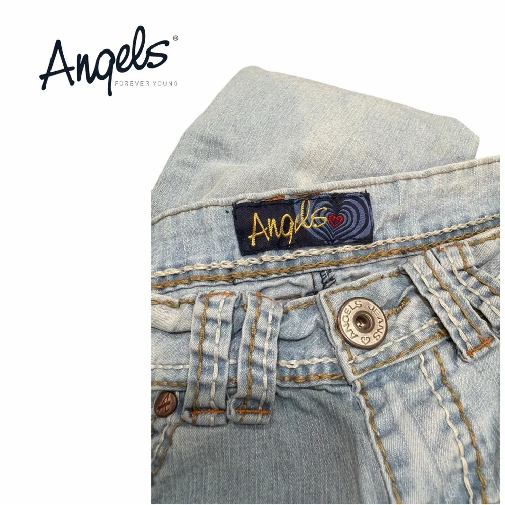 Angels Light Wash Blue Capri Jeans -‎ Size 7